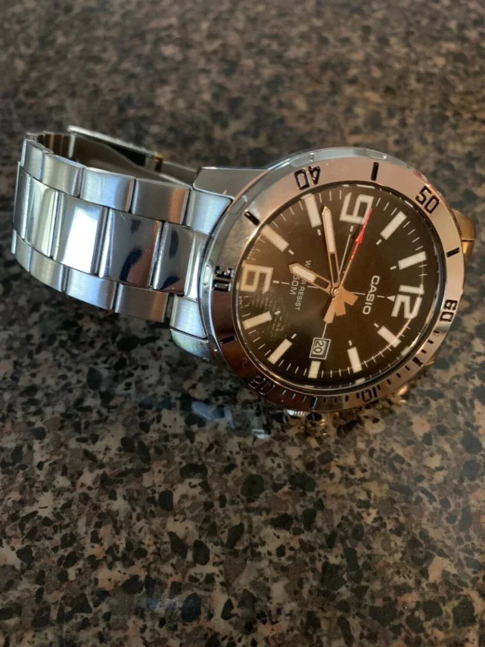 Watch for Men Enticer Stainless Steel Black Dial Casual Analog 50M Water Resist